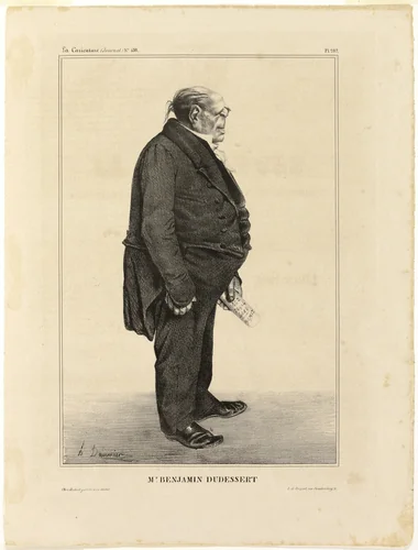 Mr. Benjamin Dudessert, plate 287 from Célébrités de la Caricature by Honoré-Victorin Daumier, print, 1833