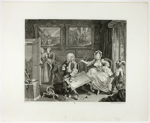 Plate two, from A Harlot's Progress by William Hogarth, print, 1732