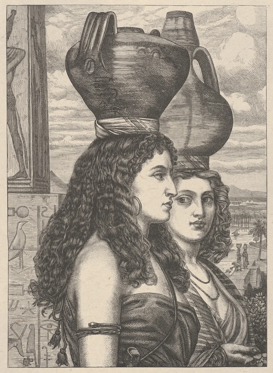 The Israelites in Egypt–Water Carriers, from "Dalziels' Bible Gallery" by Edward John Poynter, print, 1881