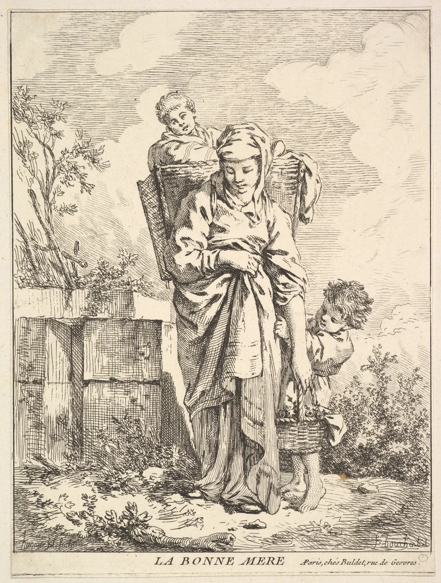 The Good Mother by Jacques Gabriel Huquier, print, 1745-1800