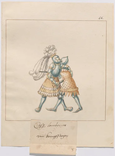 Foot Combat with Daggers by German 16th Century, drawing, 1515