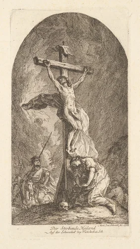Christ on the Cross by Martin Johann Schmidt, print, 1764