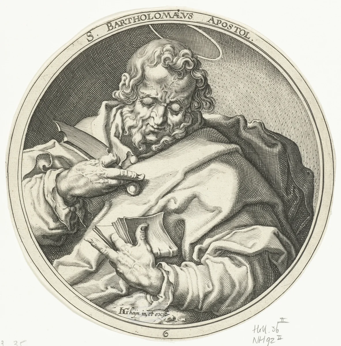 H. Bartolomeüs by Zacharias Dolendo, print, 1609-1652