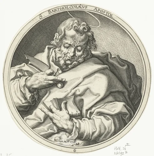H. Bartolomeüs by Zacharias Dolendo, print, 1609-1652