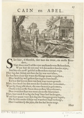 Kaïn doodt Abel by Frans Allen, print, 1660