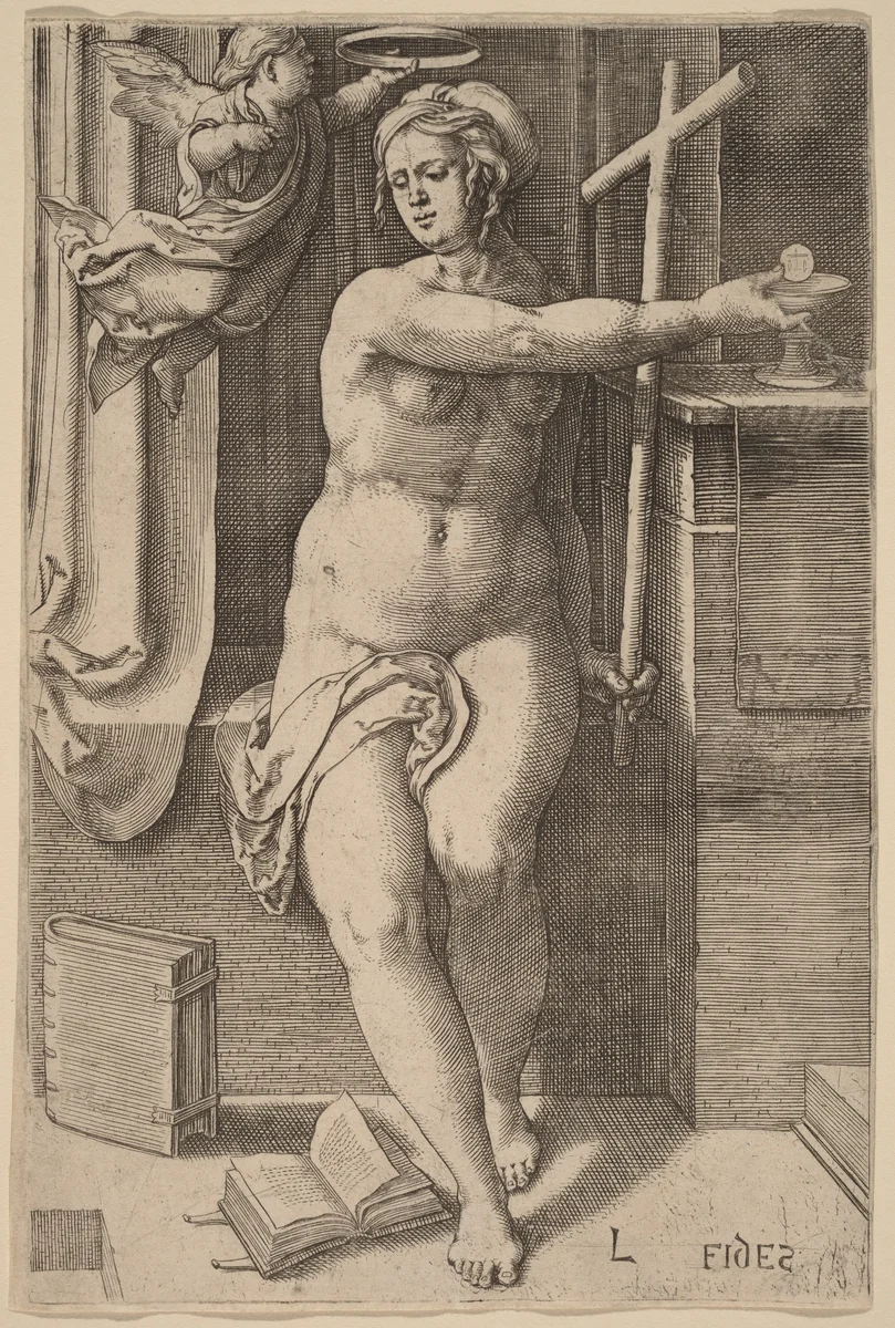 Fides (Faith) by Lucas van Leyden, print, 1530