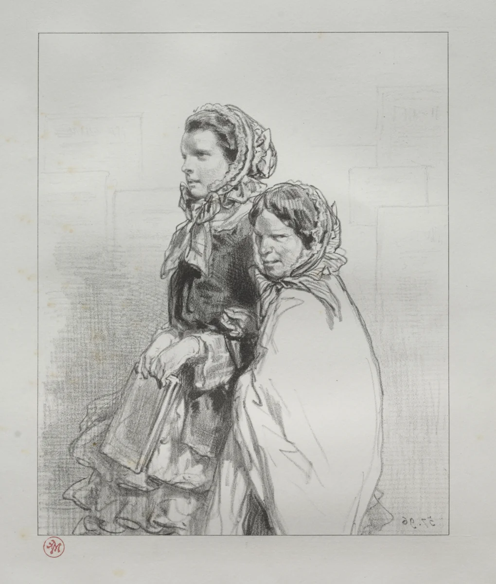 Par-ci, par-lá: My Daughter has sung by Paul Gavarni, print, 1854-1856