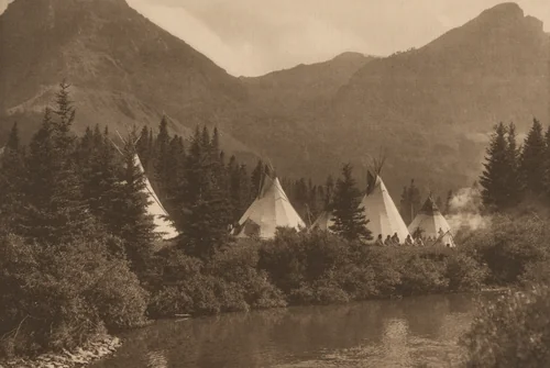 Up the Cutbank, Piegan, Montana by Roland Reed, photograph, 1915