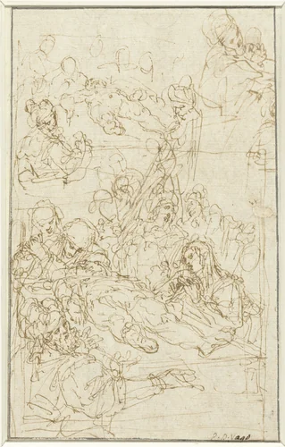 Piëta by Camillo Procaccini, drawing, 1561-1578