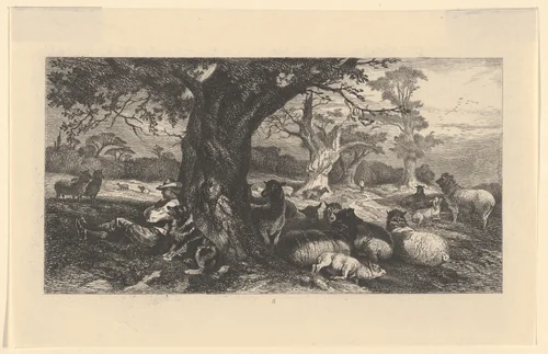 The Park by Richard Ansdell, print, 1865