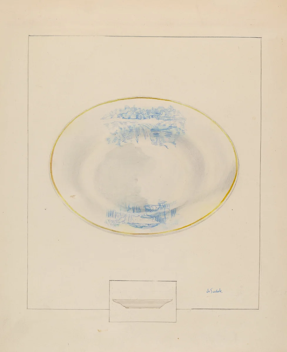 Plate by Joseph Sudek, index of american design, 1936