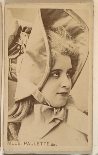 Mlle. Paulette, from the Actresses series (N246), Type 1, issued by Kinney Brothers to promote Sporting Extra Cigarettes by Kinney Brothers Tobacco Company, photograph, 1888-1892