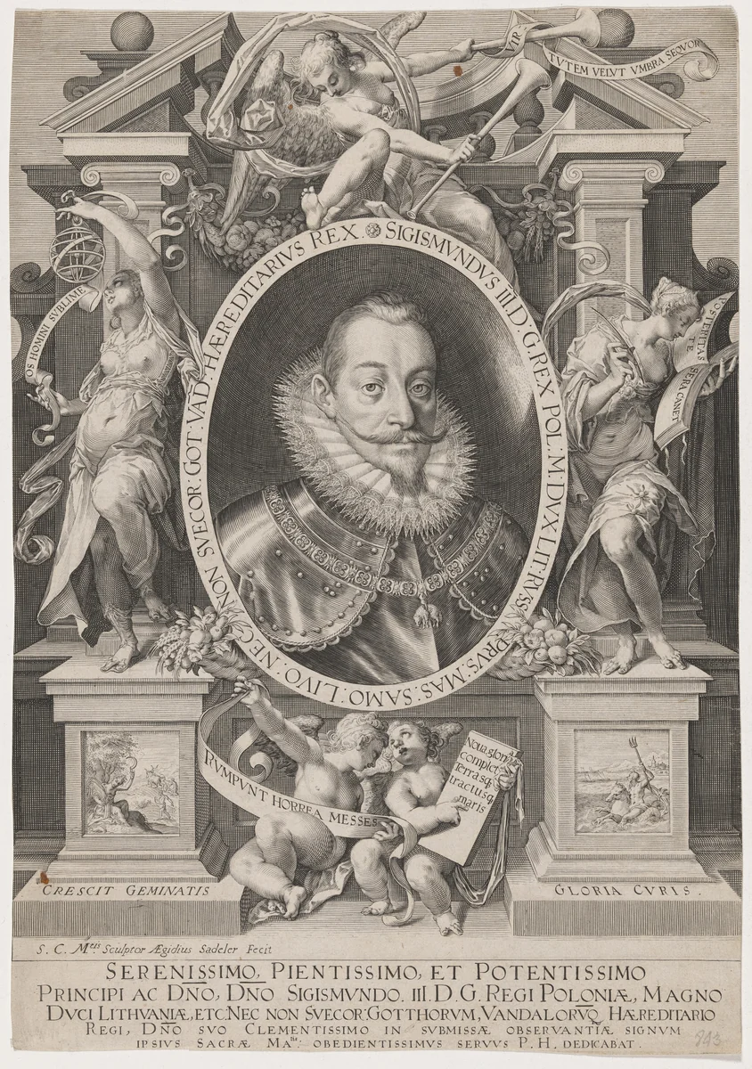 Sigismund III, King of Poland by Aegidius Sadeler II, print, 1570-1629