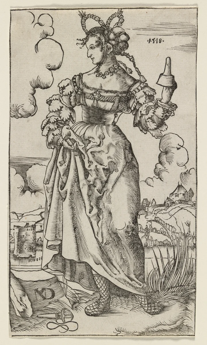 The Wise and Foolish Virgins: The Fifth Foolish Virgin by Nikolaus Manuel Deutsch, print, 1518