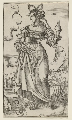 The Wise and Foolish Virgins: The Fifth Foolish Virgin by Nikolaus Manuel Deutsch, print, 1518