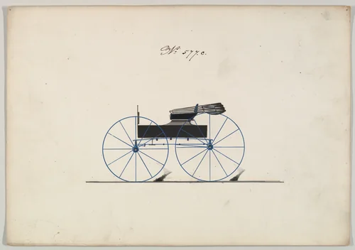Design for Wagon, no. 577c by Brewster & Co., drawing, 1850-1870