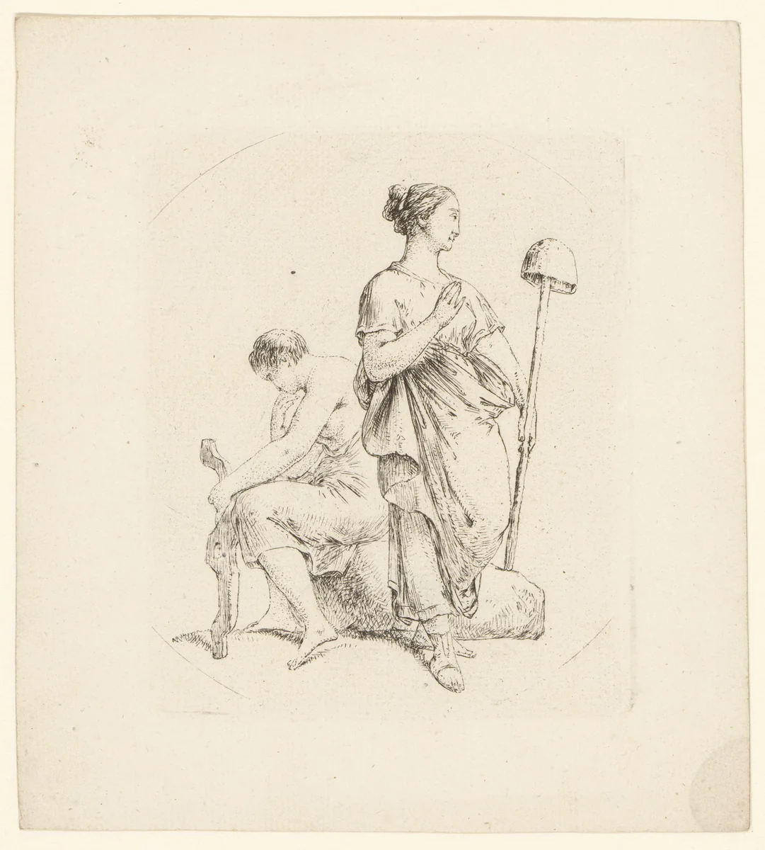 Allegorie van de vrijheid by Bernhard Rode, print, 1788