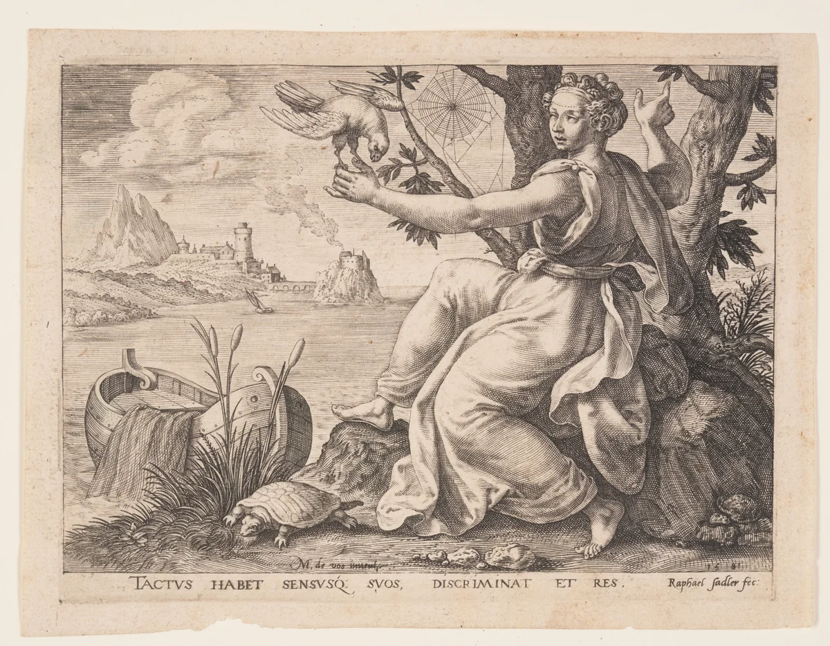 Touch, from The Five Senses by Raphael Sadeler I, print, 1581