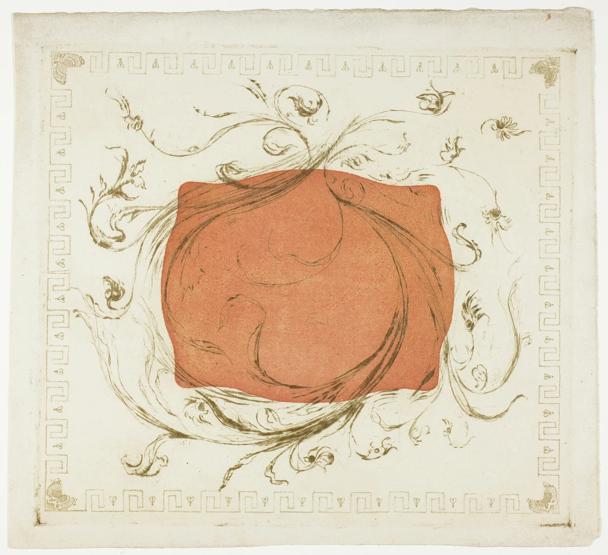 Mount for The Sea at Bognor by Theodore Roussel, print, 1897-1899