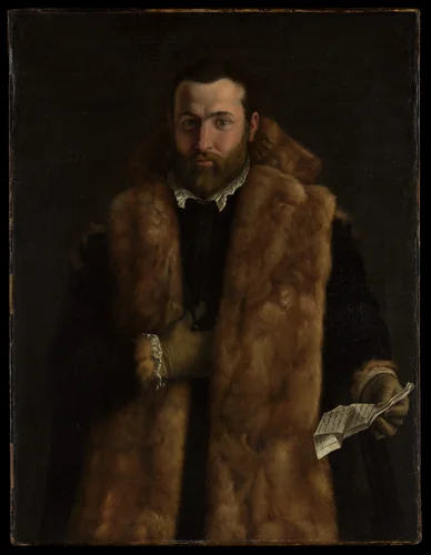 Portrait of a Man in a Fur-Trimmed Coat by Italian Painter, painting, 1535-1545