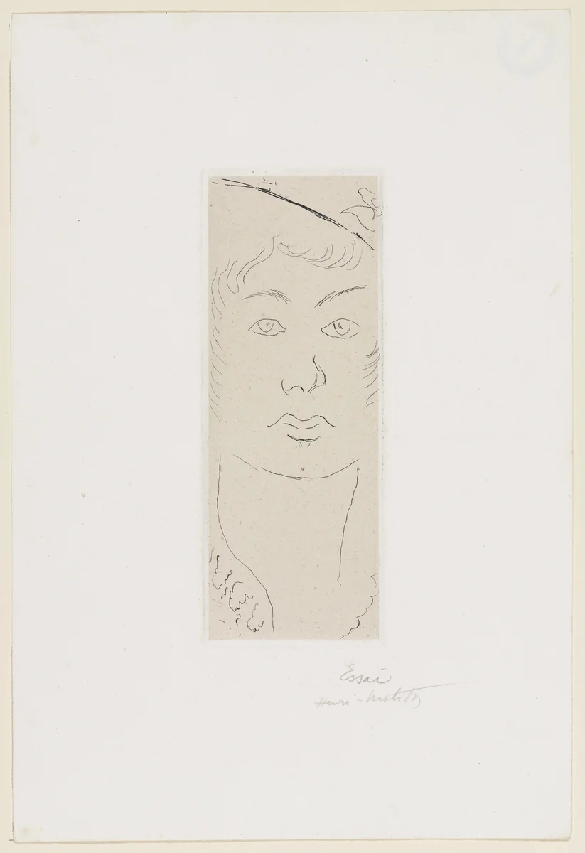 Loulou, Face from Front (Loulou, visage de face) by Henri Matisse, print, 1914