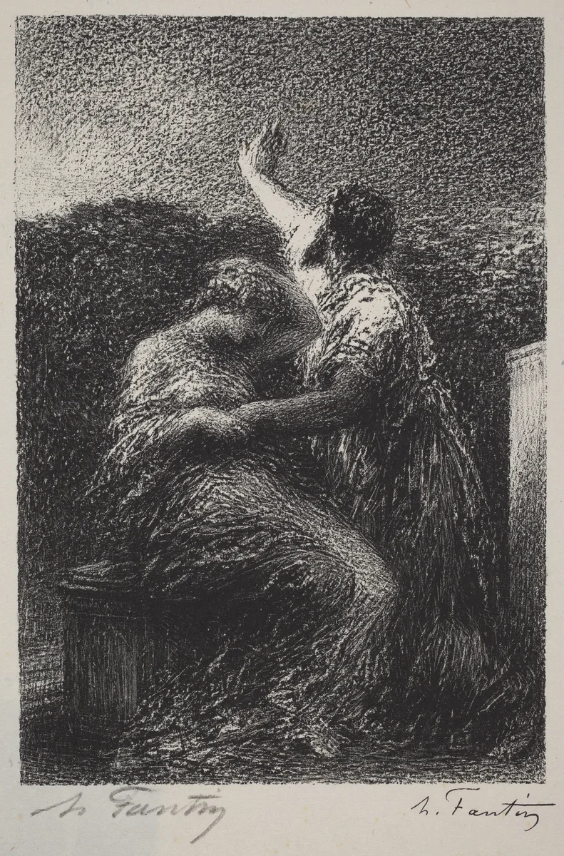 Le Mage Balthazar et Fatime by Henri Fantin-Latour, print, 1836-1904