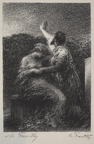 Le Mage Balthazar et Fatime by Henri Fantin-Latour, print, 1836-1904