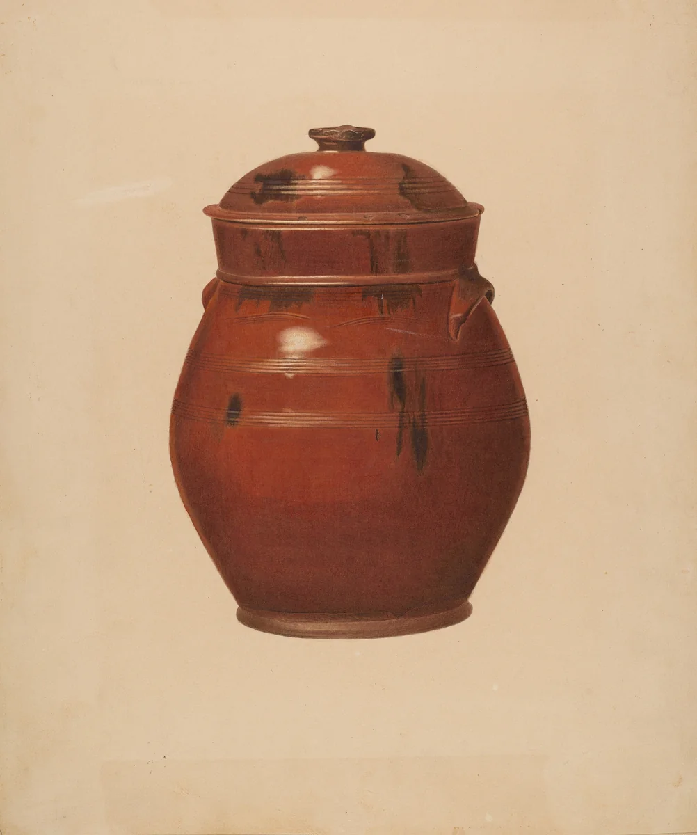 Jar with Cover by Alvin Shiren, index of american design, 1939