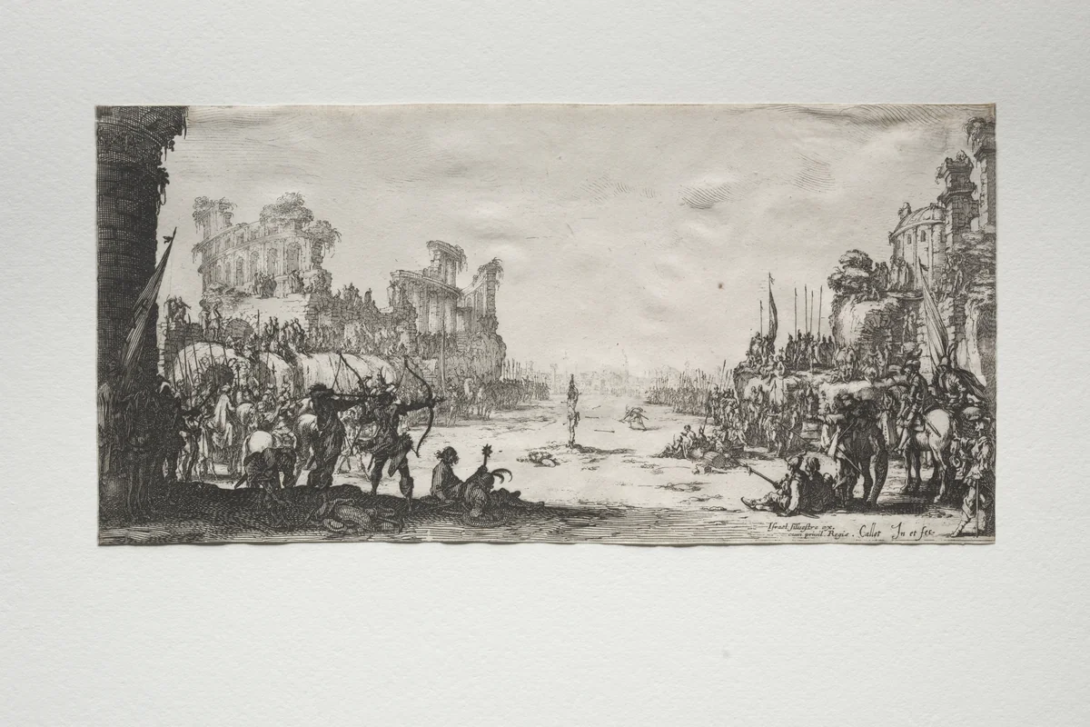 The Martyrdom of St. Sebastian by Jacques Callot, print, 1626-1638
