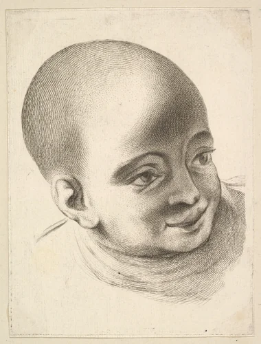 Head of a Child, from Livre de Têtes Gravées d'apres F. Boucher et Autres (Book of Heads Engraved after F. Boucher and Others) by anonymous, print, 1740-1780