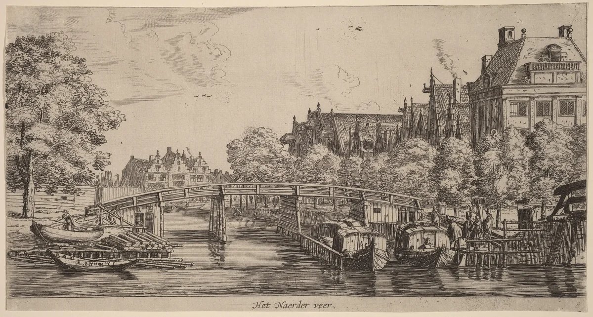 The Ferry to Naarden (Het Naerder veer) by Reinier Nooms, print, 1623-1667