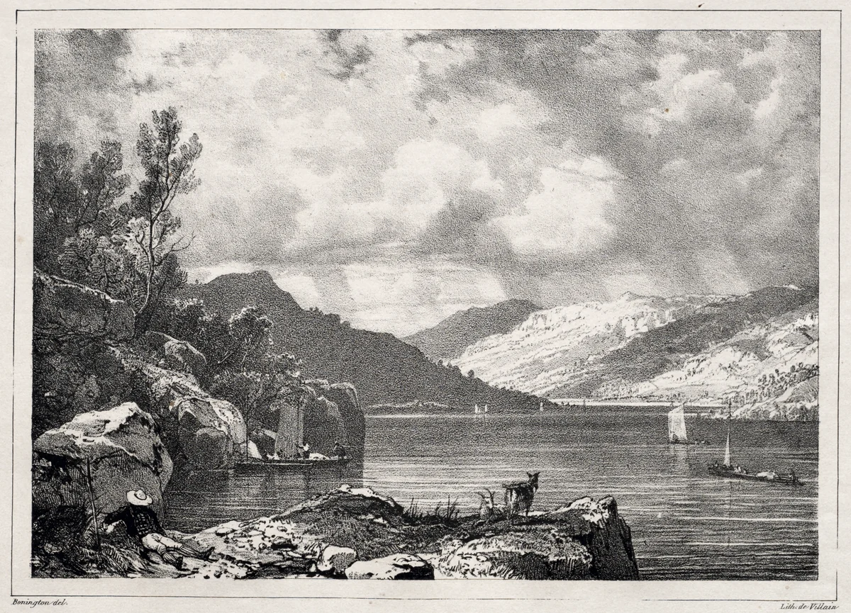 Loch Lomond by Richard Parkes Bonington, print, 1826