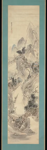 Landscape by Kushiro Unsen (釧雲泉), painting, 1759-1811