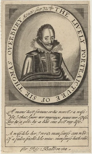 Sir Thomas Overbury by Anonymous Artist; Simon van de Passe, print, 1595-1647