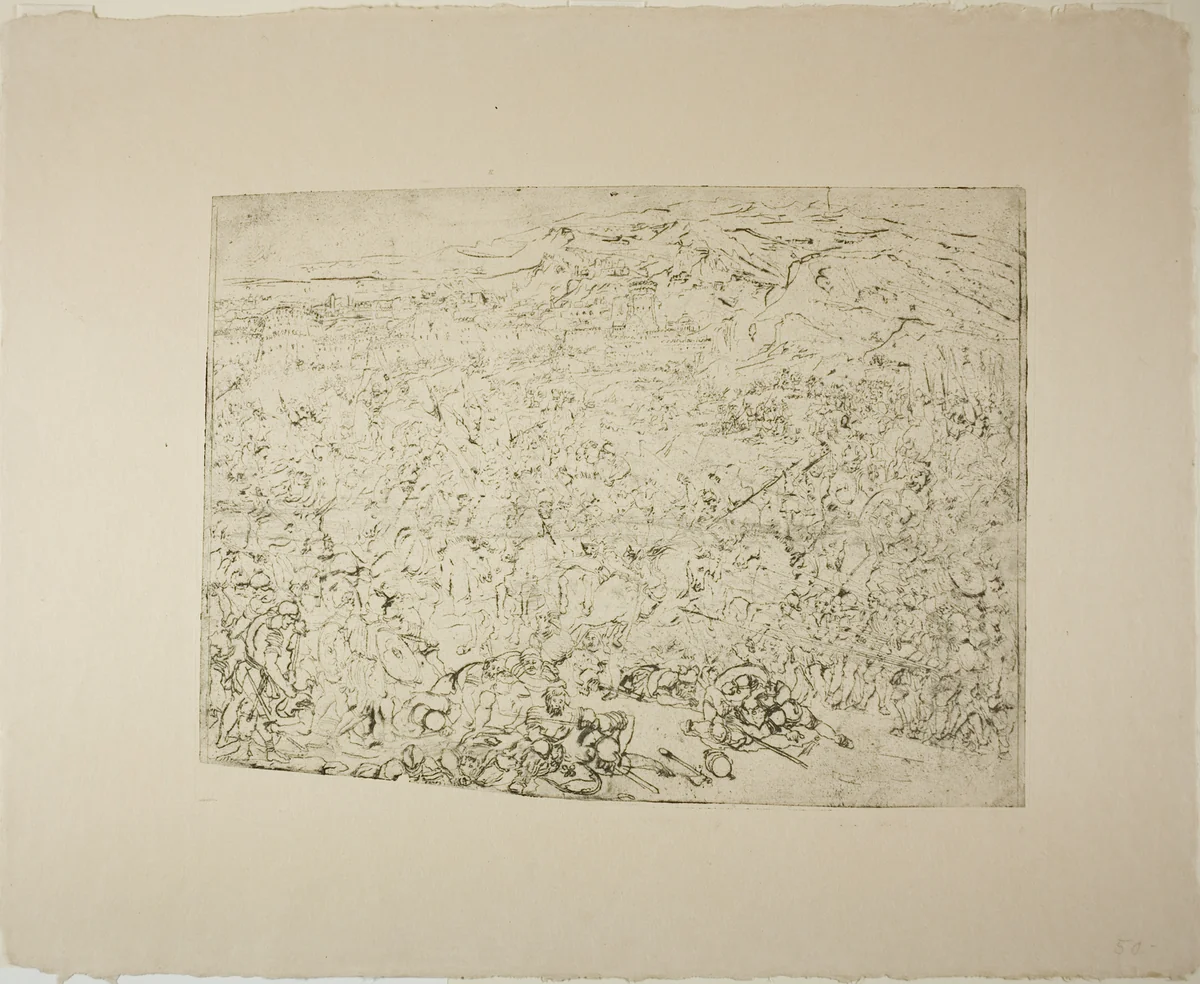 The Great Battle by Rodolphe Bresdin, print, 1878-1888