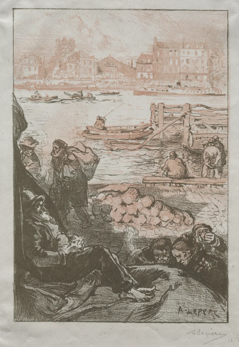 The River Porter, Monday by Auguste Louis Lepère, print, 1897