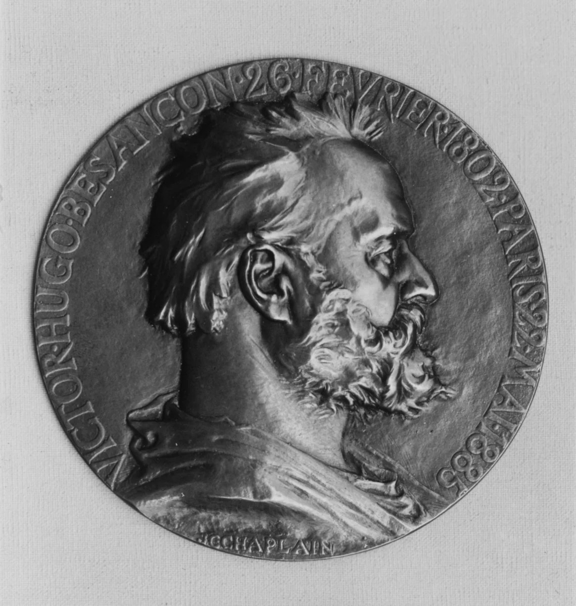 In Honor of Victor Hugo, Novelist by Jules-Clément Chaplain, metalwork, 1885