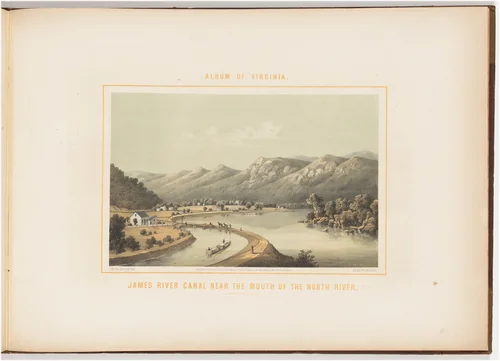 James River Canal, Near the Mouth of the North River by Edward Beyer; Wilhelm Loeillot, print, 1857
