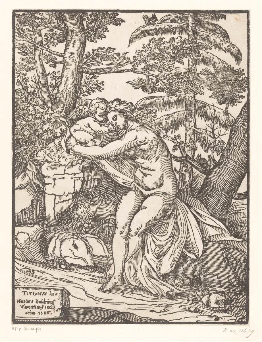 Venus en Amor by Unknown, print, 1566