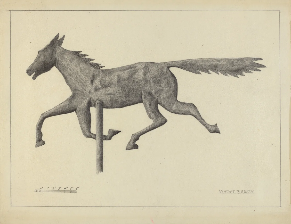 Prairie Horse Weather Vane by Salvatore Borrazzo, index of american design, 1936