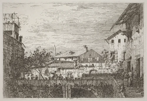 The Terrace [lower right] by Canaletto, print, 1735-1746