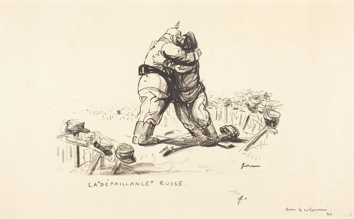 La Defaillance Russe by Jean-Louis Forain, print, 1914-1919