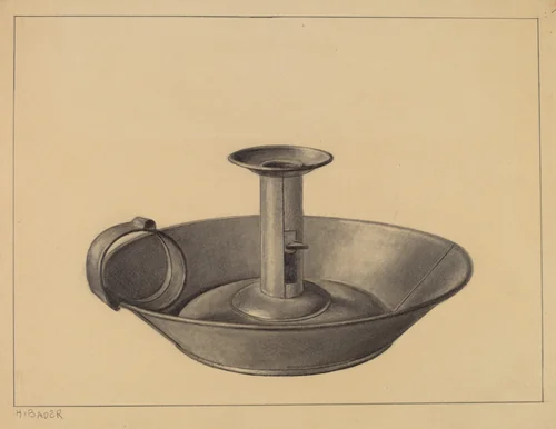 Candlestick by Herman Bader, index of american design, 1937