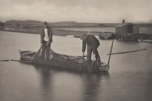 Taking Up the Eel Net by Peter Henry Emerson, photograph, 1886