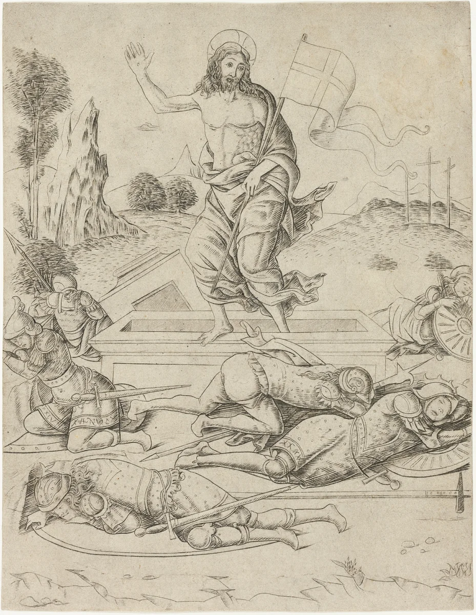 The Resurrection, from the Mysteries of the Rosary by Francesco Rosselli, print, 1480-1490