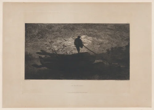 Along the Stream by Alphonse Edouard Enguérand Aufray de Roc'Bhian, print, 1866
