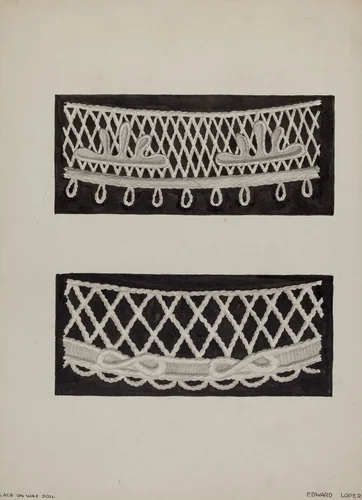 Lace on Wax Doll by Edward L. Loper, index of american design, 1936