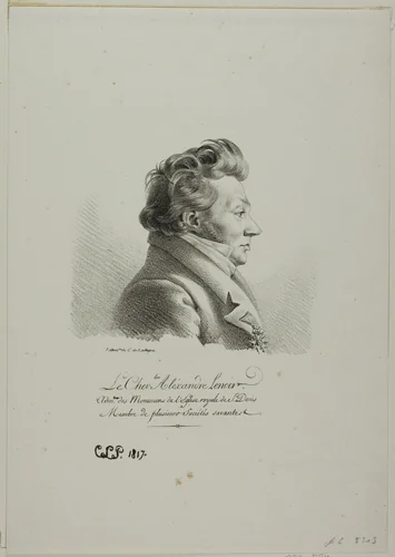 Portrait of Chevalier Alexandre Lenoir by Charles Edward Crespi Le Prince, print, 1817