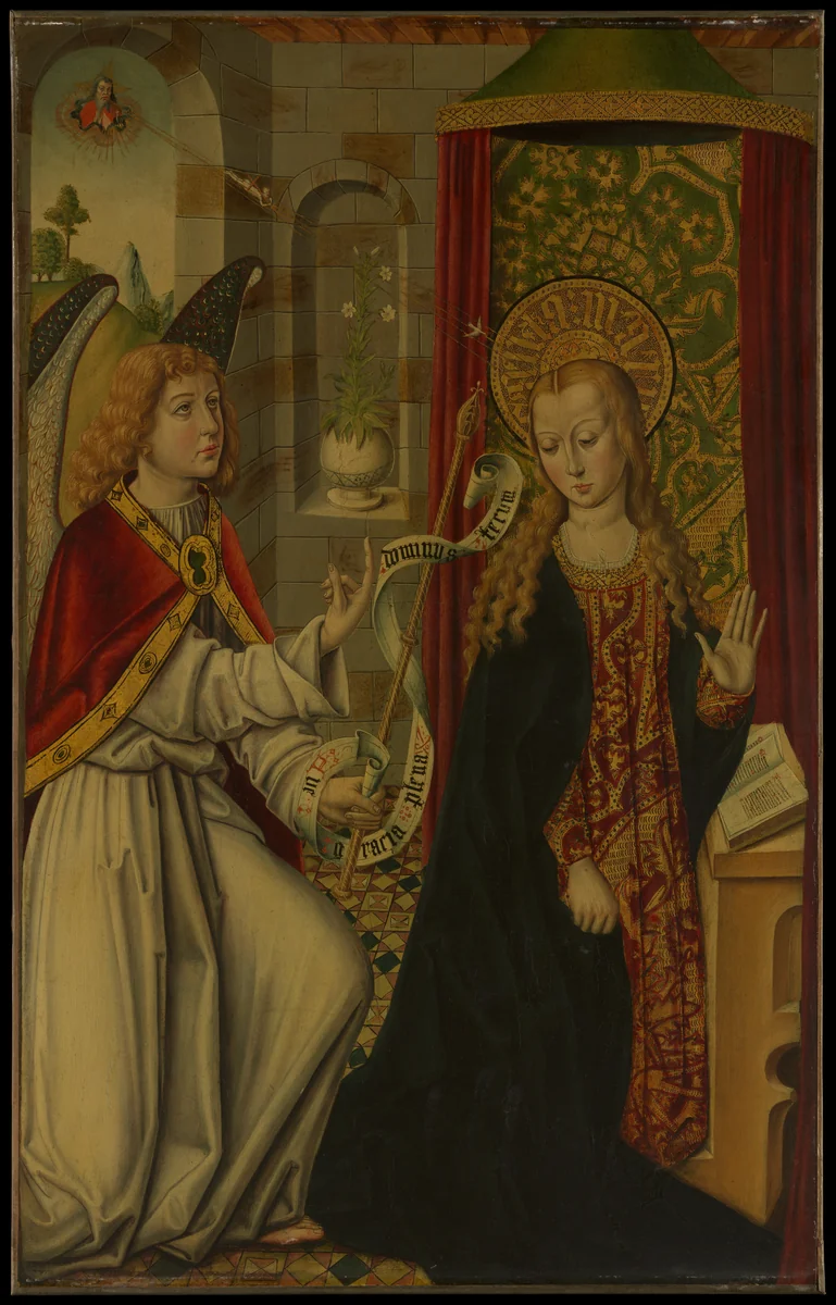 The Annunciation by Budapest Master, painting, 1495-1505