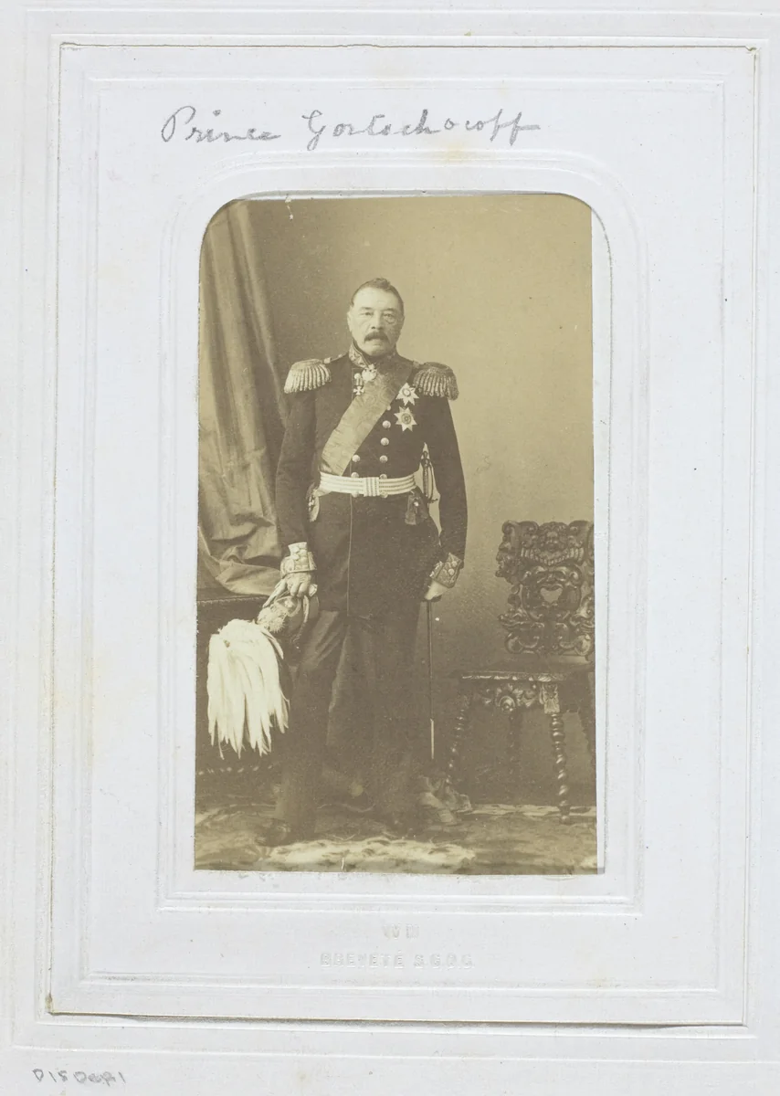 Prince Gortschakoff by André Adolphe-Eugène Disdéri, photograph, 1860-1869